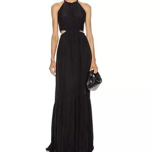 NWT A.L.C Black Libra Maxi Evening Dress - 10